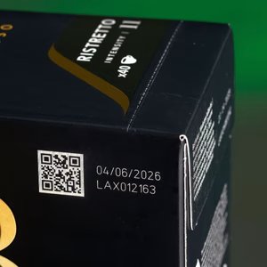 Marcatura laser CO" su confezione alimentare 